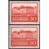 1966. Dansk Fredning, Assistenshuset, alm. + FLUOR papir. AFA nr. 445-445F postfrisk   Stemplet FDC