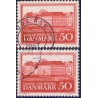 1966. Dansk Fredning, Assistenshuset, alm. + FLUOR papir. AFA nr. 445-445F postfrisk   Stemplet FDC