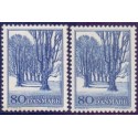 1966. Dansk Fredning, Holte Allé, alm. + FLUOR papir. AFA nr. 446-446F postfrisk  Stemplet FDC