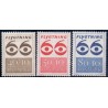 1966. Flygtning 66. AFA nr. 448F-450F postfrisk  Stemplet FDC
