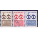 1966. Flygtning 66. AFA nr. 448F-450F postfrisk  Stemplet FDC