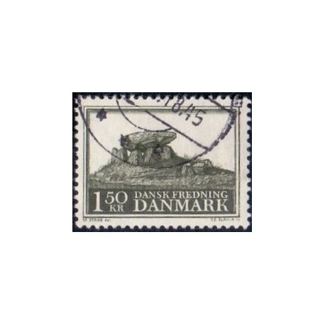 1966. Dansk Fredning. Jysk kæmpehøj. AFA nr. 451 postfrisk  Stemplet FDC