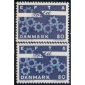 1967. EFTA, alm. + FLUOR papir. AFA nr. 453-453F postfrisk  Stemplet FDC