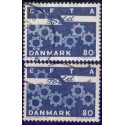 1967. EFTA, alm. + FLUOR papir. AFA nr. 453-453F postfrisk  Stemplet FDC