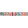 1967. Farveændringer og suppleringsværdier, alm. + FLUOR papir. AFA nr. 459F-465F postfrisk  Stemplet FDC