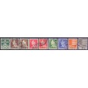 1967. Farveændringer og suppleringsværdier, alm. + FLUOR papir. AFA nr. 459F-465F postfrisk  Stemplet FDC