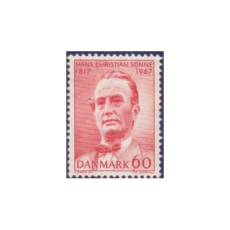 1967. H. Chr. Sonne.  AFA nr. 466 postfrisk  Stemplet FDC