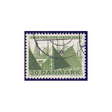 1968. Esbjerg havns 100-års jubilærum. AFA nr. 469 postfrisk  Stemplet FDC