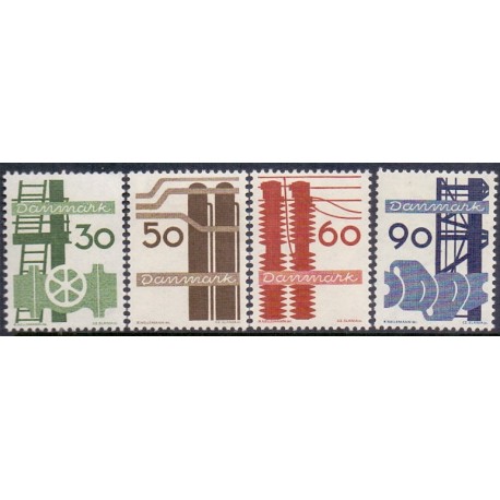 1968. Danmarks Industri. AFA nr. 473-76 postfrisk   Stemplet FDC