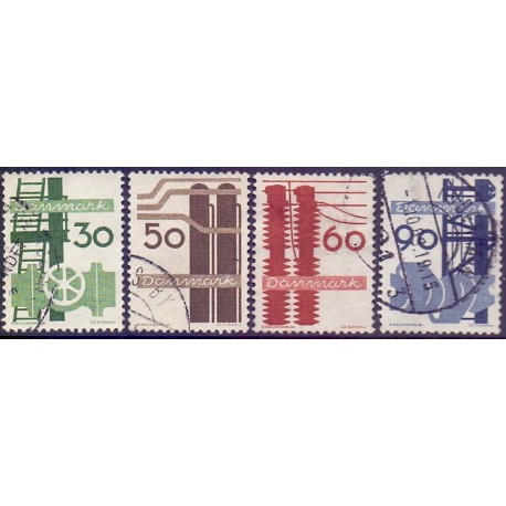 1968. Danmarks Industri. AFA nr. 473-76 postfrisk   Stemplet FDC