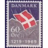 1969. Dannebrog 750 år . AFA nr. 484 postfrisk  Stemplet FDC