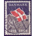 1969. Dannebrog 750 år . AFA nr. 484 postfrisk  Stemplet FDC
