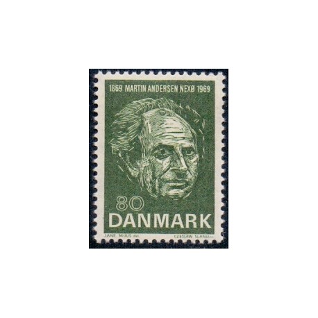 1969. Martin Andersen Nexø. AFA nr. 485 postfrisk  Stemplet FDC
