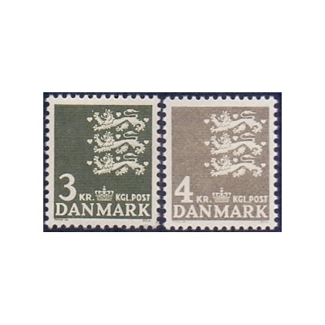 1969. Suppleringsværdi. AFA nr. 486-87 postfrisk     Stemplet FDC