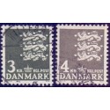 1969. Suppleringsværdi. AFA nr. 486-87 postfrisk Stemplet FDC