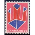 1969. Non-figurativ. AFA nr. 489 postfrisk  Stemplet FDC