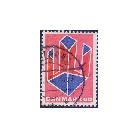 1969. Non-figurativ. AFA nr. 489 postfrisk  Stemplet FDC