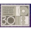 1969. Valdemar Poulsen. AFA nr. 490 postfrisk   Stemplet FDC