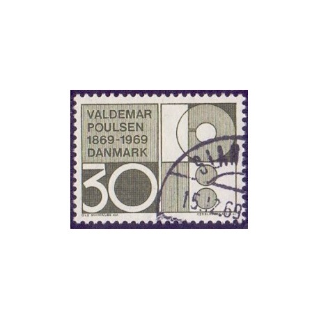 1969. Valdemar Poulsen. AFA nr. 490 postfrisk   Stemplet FDC