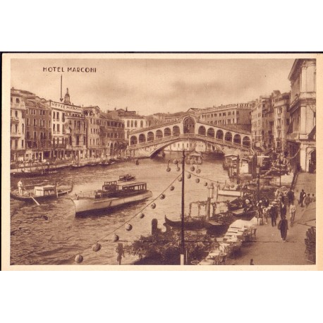 Italien. Venezia Hotel Marconi & Milano,  unused postcard