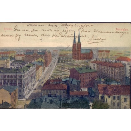 Helsinki. Helsingfors. Med centrum. brugt, (UPU)