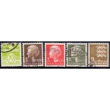 1977. Farveændringer og  suppleringsværdier. AFA nr. 644-48 postfrisk  stemplet FDC