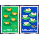 1977. Nordisk Råd. mat gummi. AFA nr. 631-32 postfrisk  stemplet FDC