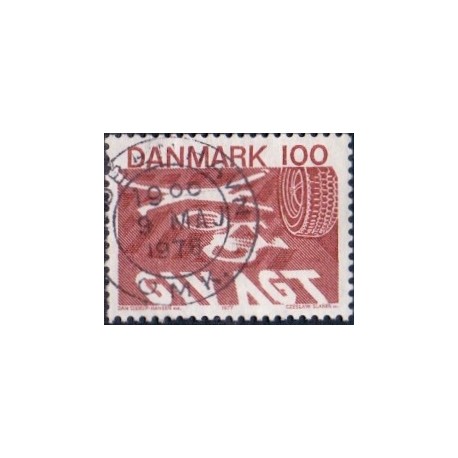 1977. Ny færdselslov. AFA nr. 634 postfrisk  stemplet FDC