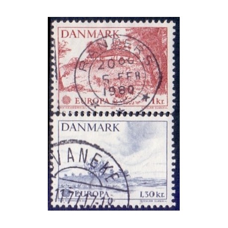 1977. Europamærker / CEPT. AFA nr. 635-36 postfrisk  stemplet FDC