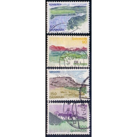 1977. Landsdelsserie Sydjylland. AFA nr. 637-40 postfrisk  stemplet FDC