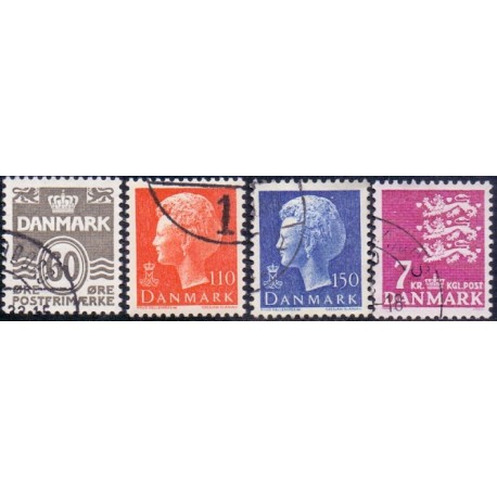 1978. Farveændringer og  suppleringsværdier. AFA nr. 652-55 postfrisk  stemplet FDC