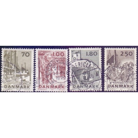 1978. Fiskeri. AFA nr. 664-67 postfrisk stemplet FDC