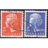1980. Farveændringer og  suppleringsværdier. AFA nr. 698-99 postfrisk  stemplet FDC
