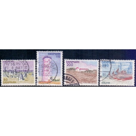 1980. Landsdelsserie Jylland. AFA nr. 700-03 postfrisk Stemplet FDC