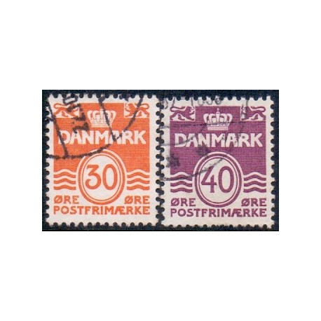 1981. Suppleringsværdier og farveændringer. AFA nr. 741-42 postfrisk   Stemplet FDC