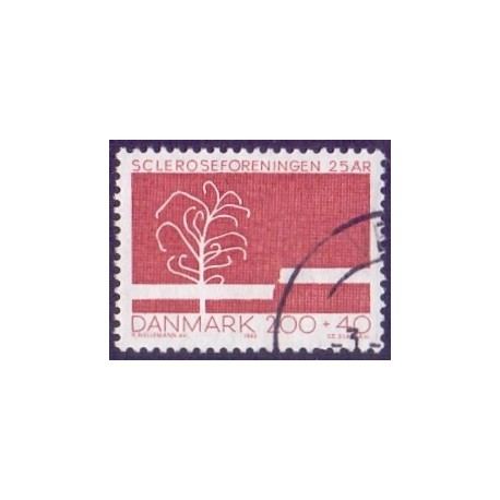 1982. Scleroseforeningen 25 års jubilæum. AFA nr. 746 postfrisk   Stemplet FDC