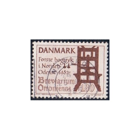 1982. Bogtrykkerkunsten indførelse. AFA nr. 760 postfrisk  Stemplet FDC