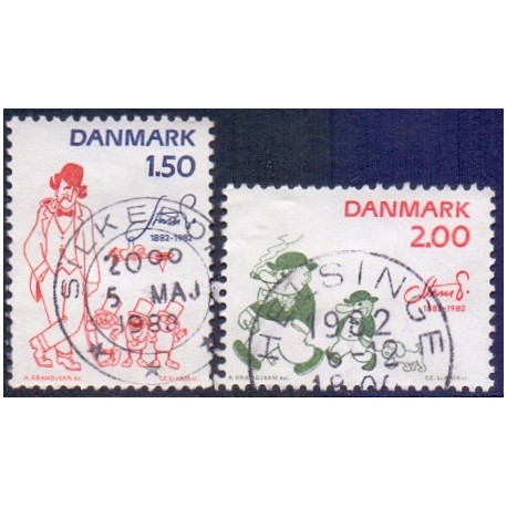 1982. Robert Storm Petersen. AFA nr. 758-59 postfrisk  Stemplet FDC