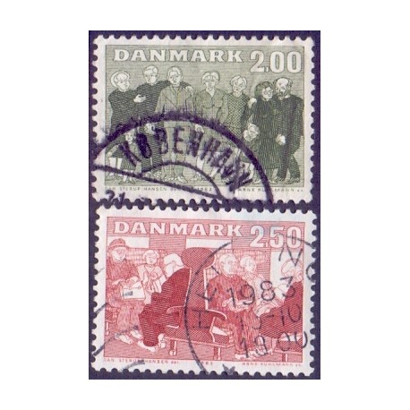 1983. Ældre i samfundet. AFA nr. 785-86 postfrisk  Stemplet FDC