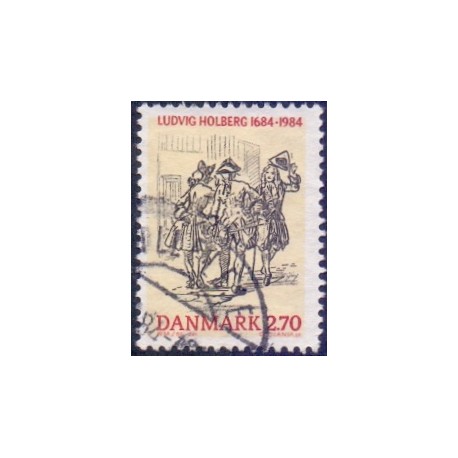 1984. Ludvig Holberg. AFA nr. 814 postfrisk  Stemplet FDC