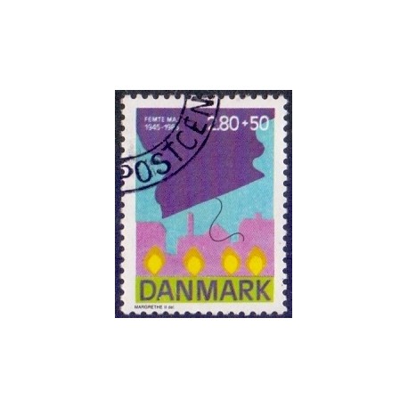 1985. 40-Året for befrielsen AFA nr. 831 postfrisk   Stemplet FDC