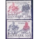 1985. Knud den Hellige. AFA nr. 834-35 postfrisk  Stemplet FDC