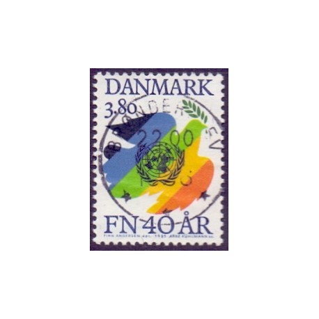 1985. FN 40-års jubilæum. AFA nr. 841 postfrisk   Stemplet FDC