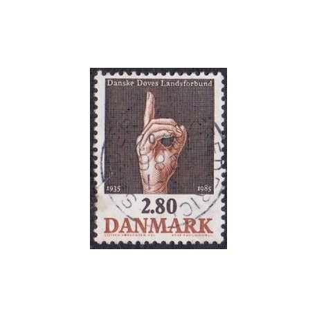 1985. Døves Landsforbund. AFA nr. 844 postfrisk    Stemplet FDC