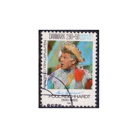 1986. Poul Reichhardt. AFA nr. 851 postfrisk    Stemplet FDC