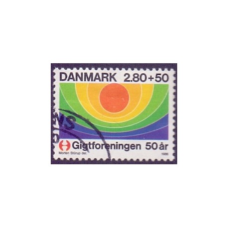 1986. Gigtforeningen 50 år. AFA nr. 855 postfrisk  Stemplet FDC