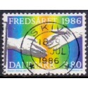 1986. International fredsår. AFA nr. 857 postfrisk  Stemplet FDC