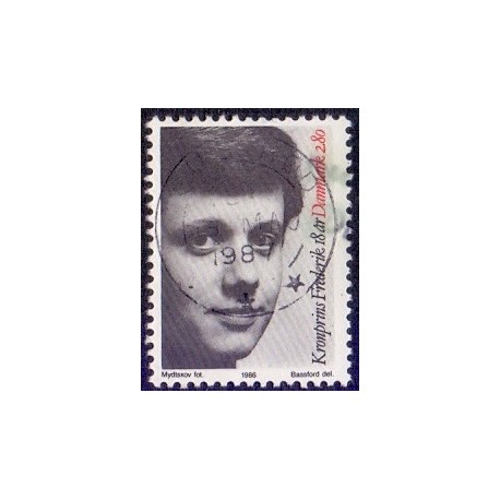 1986. Kronprins Frederik 18 år. AFA nr. 858 postfrisk  Stemplet FDC