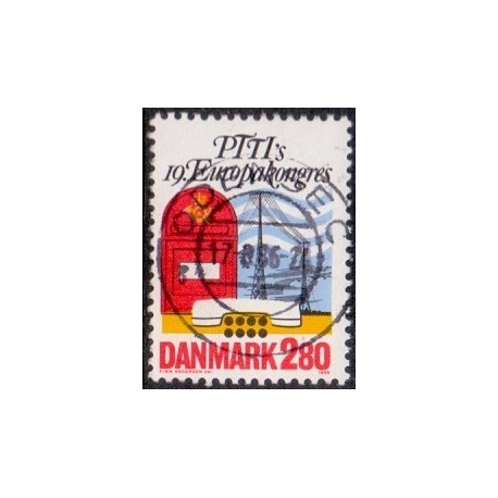 1986. PTTI's Europakongres. AFA nr. 863 postfrisk  Stemplet FDC