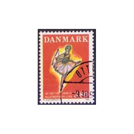 1986. Amor og balletmesteren. AFA nr. 873 postfrisk   Stemplet FDC
